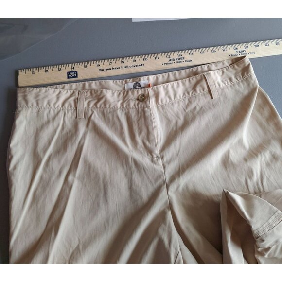 Weatherproof Womens Cargo Roll-Up Shorts Size 16 Khaki Gorpcore Preppy - Picture 5 of 8
